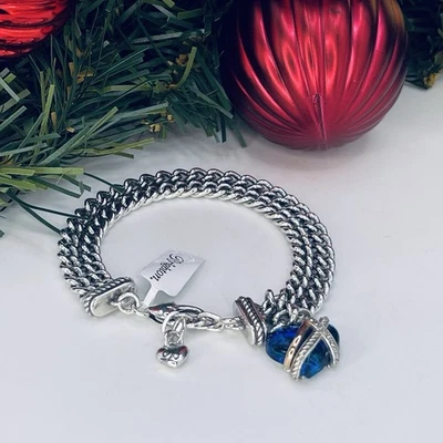Brighton Neptune’s Rings Sweetheart Pulsera Corazón Azul Dije Cristal Nuevo con Etiquetas Foto 1 de 4