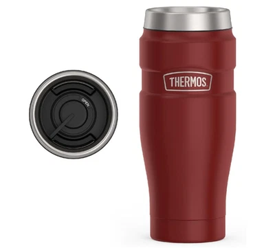 THERMOS Stainless King Vacuum-Insulated Travel Tumbler, 16 Ounce, Rustic Red - Image 1 of 2