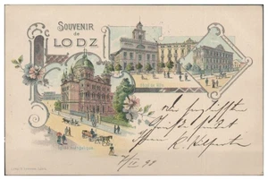 S9068/ Lodz Hotel de Ville  AK Polen 1898 - Bild 1 von 2