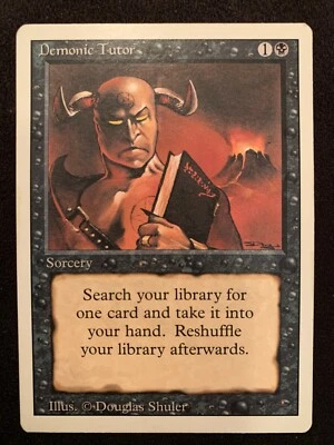 MTG Magic 1x x1 - Demonic Tutor Revised LP (Avl 1) - Image 1 of 2