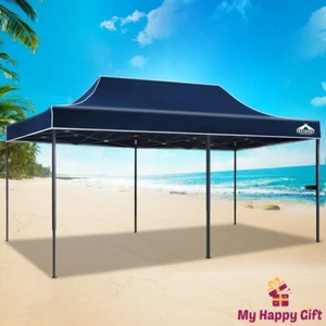 Instahut Gazebo Pop Up Marquee 3x6 Folding Tent Wedding Outdoor Camping Navy - Picture 1 of 8