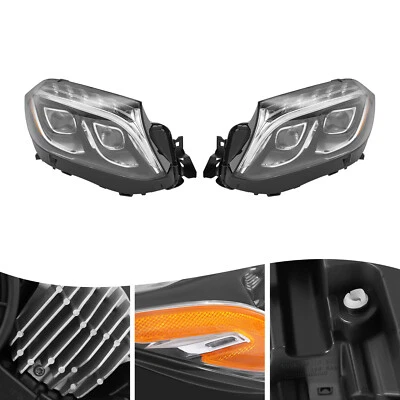 For 2017-2019 Mercedes-Benz GLS450 GLS550 Full LED Headlights Headlamps Pair Set — 第 1/4 张图片