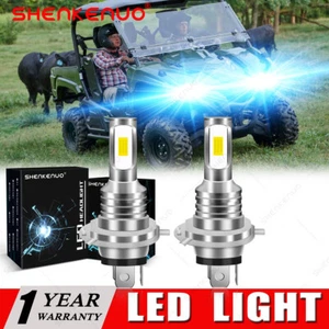 For 2014-2016 Yamaha Viking 700 YXM700 2x 9003 8000K LED Headlight Bulbs Upgrade - Picture 1 of 12