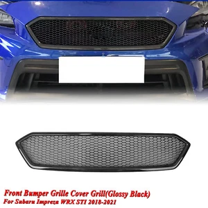 Gloss Black Front Grille Insect Proof Mesh For Subaru Impreza WRX STi 18-21 19 - Bild 1 von 15