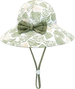 Bows Baby Girl Sun Hat Toddler Summer Bucket Hats for Kids Sun Protection Cap Gi - Picture 1 of 12