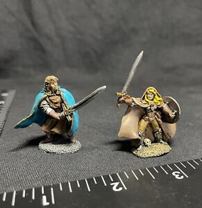 Dungeons & Dragons RPG 28mm Painted PC Miniatures: Warriors Cloaked x2