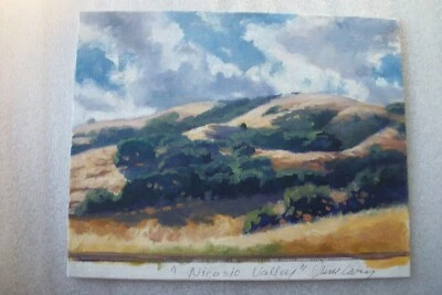 Pintura Original June Carey - Valle de Nicasio - Pintura de Paisaje de California Foto 1 de 4