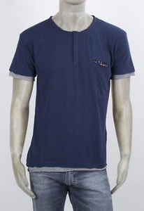 CENSURED T-SHIRT SERAFINO CON TASCHINO E BORDI A TAGLIO VIVO CON APPLICAZIONE - Foto 1 di 4