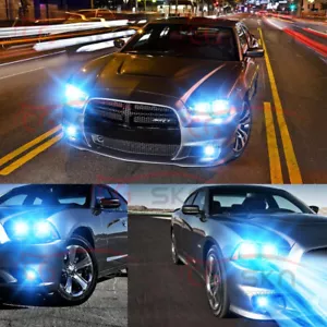 For Dodge Charger 2011 2012 2013 14 8000K LED Headlight Hi/Lo+Fog Light Bulbs 6x - Picture 1 of 10
