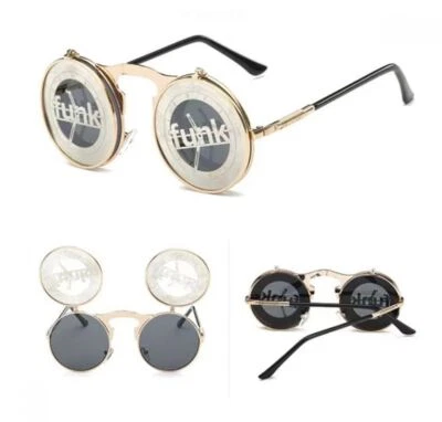 Steampunk Circle Sunglasses 'Funk' Lens Costume Masquerade Mask Accessory - Image 1 of 4