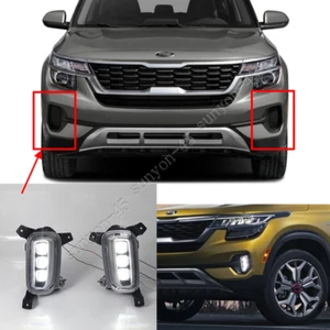 FOR KIA SELTOS 2020 2021 Daytime Running Light LED Front Bumper Fog Lamp 2p DRL - Picture 1 of 10