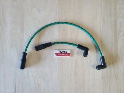 Harley Davidson Big Twin 99-17 FXD Dyna Softail Bujía Cables Verde Tela BK Foto 1 de 3