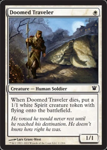 Doomed Traveler ~ Moderately Played Innistrad MTG Magic UltimateMTG White Card - Image 1 of 1