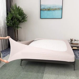 Box Spring Cover Queen Size - Jersey Knit & Stretchy Queen/Queen XL, Pink - Picture 1 of 6