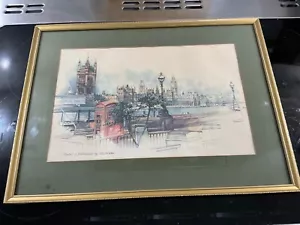 London Houses of Parliament listed artist Print 1978 Eric Mason 1921-1986 - Picture 1 of 12