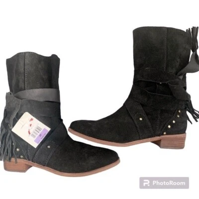 See by Chloe Black Suede Leather Ankle Boots Sz 38 New - Image 1 of 4