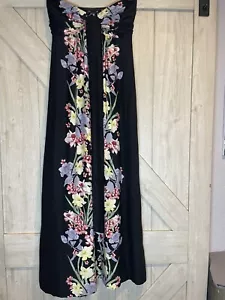 Soma Blumen Maxi Trägerlos Jersey Strick Kleid Gr. XS Neckholder - Bild 1 von 9