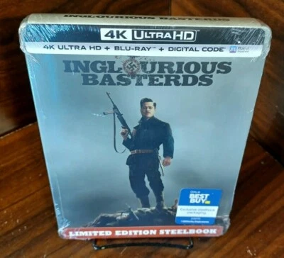 Inglorious Basterds 4K Collector STEELBOOK (4K+Blu-ray) NEW-Free Box Shipping - Image 1 of 4