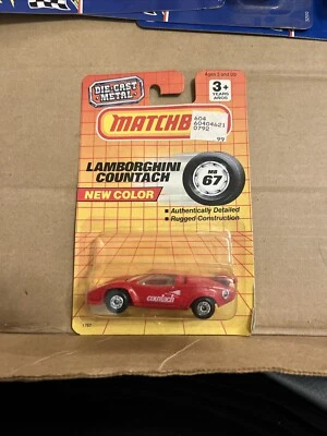 Matchbox Lamborghini Countach MB67 Vermelho Vintage 1991 Die Cast Novo - Imagem 1 de 2