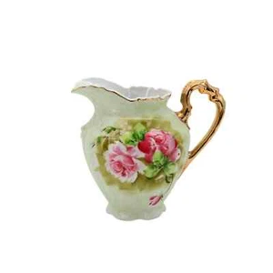 Lefton China Hand Painted Floral Porcelain Pitcher - Picture 1 of 2