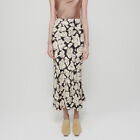 Nanu Printed Half Skirt Summer Mid Length High Waisted Split Fishtail Skirt