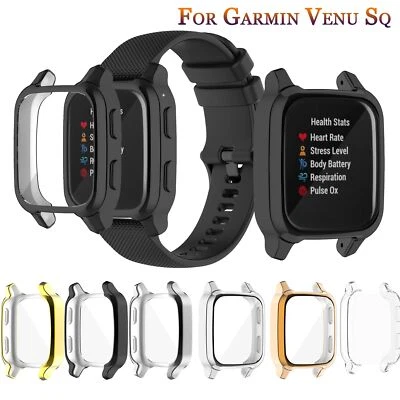 For Garmin Venu SQ Case Cover Smart Watch Plating Soft TPU Full Screen Protector - Image 1 of 4