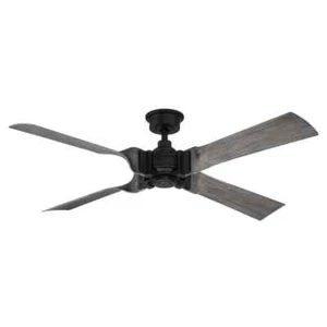Hampton Bay Fortra 56 in. Matte Black Indoor Ceiling Fan with Remote Control - Picture 1 of 12