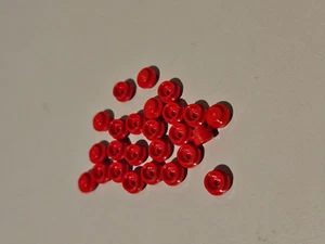 Lego x25 Red Plate Round 1x1, Part 4073 6141, Element 614121 - New - Picture 1 of 1