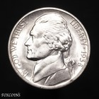 Uncirculated 1938-D Denver Mint Jefferson Nickels - Unc Bu - First Year Issue