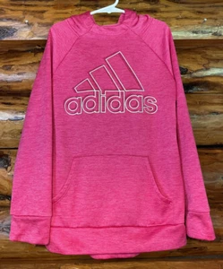 Adidas Hot Pink Hoodie Girls Size Medium (10-12) - Picture 1 of 3