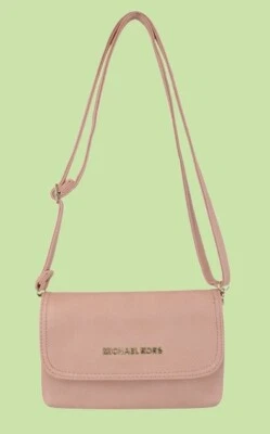 MICHAEL KORS Bag Women's ONE SIZE Pink Logo Magnetic Snap Zipped Crossbody - Image 1 of 4