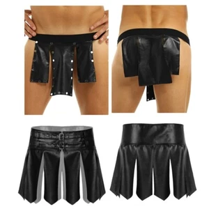 Mens Kilt Skirt Retro Roman Gladiator Kilts Role Play Underwear Clubwear Costume - Picture 1 of 36