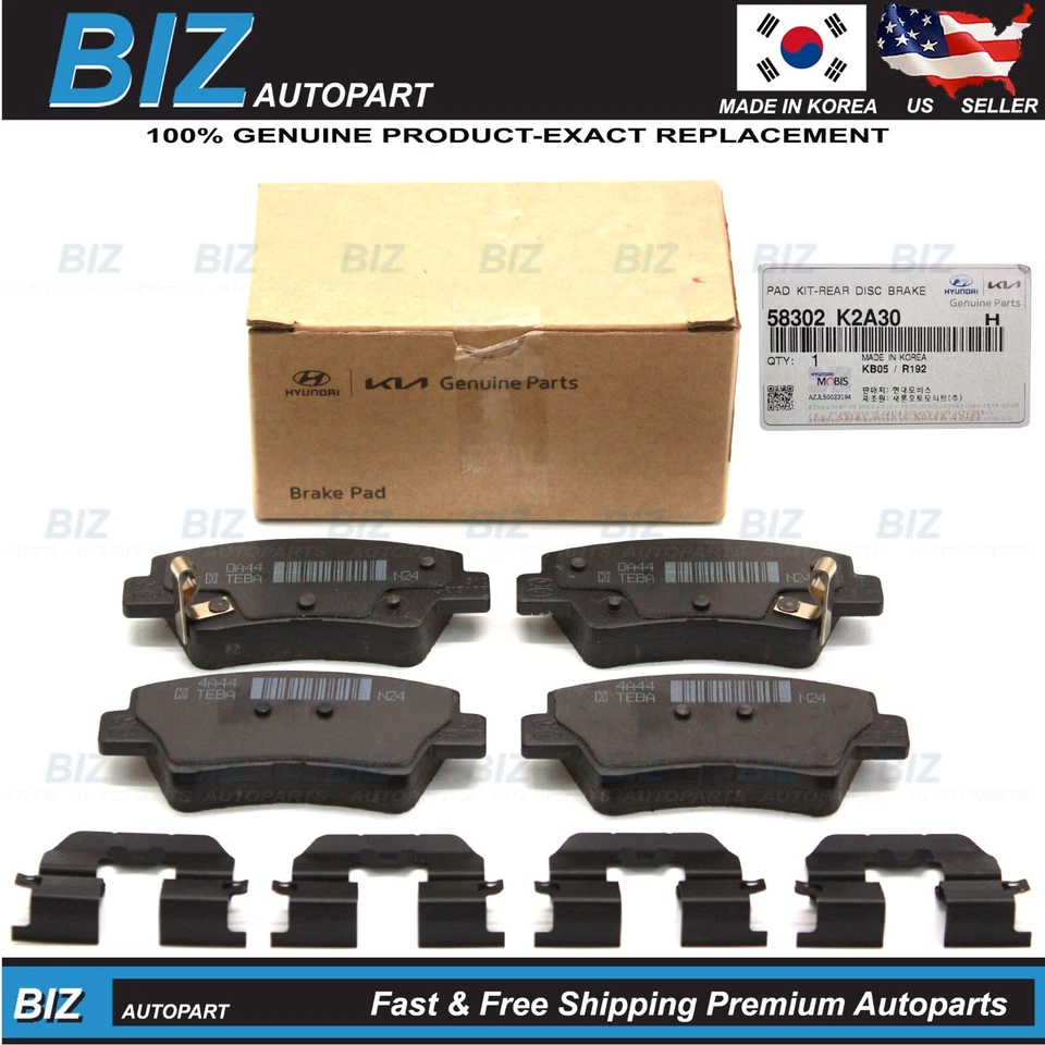 Genuine Rear Disc Brake Pad Set for 2020-2025 Hyundai Venue OE# 58302-K2A30 Foto 1 de 4