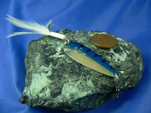 Cucchiaino ondulante Martin Sgombro con penna gr.4,5 pesca in mare, lago, fiume - Imagen 1 de 1