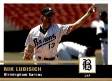 2005 Birmingham Barons Grandstand #14 Nik Lubisich Portland Oregon OR card