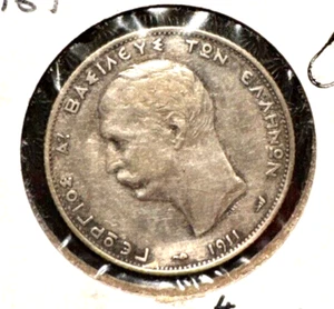 Greece 1911 2 Drachmai KM 61 XF (1) - Picture 1 of 2