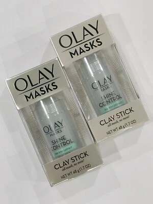 2 OLAY Masks Shine Control Tea Tree Extract Clay Stick 1.7 oz Oil Absorbing - Image 1 of 4