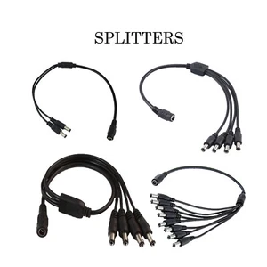 CCTV DC Power Splitter Cable For Camera 12V 2.1mm Female to 2/3/4/5/6/8 Way Male - Picture 1 of 11