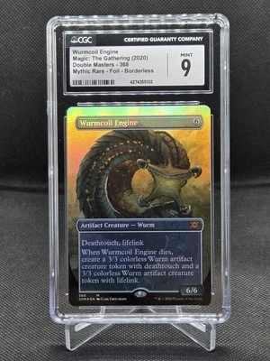 MTG Double Masters Foil Borderless Wurmcoil Engine 368 CGC Mint 9 - Image 1 of 2