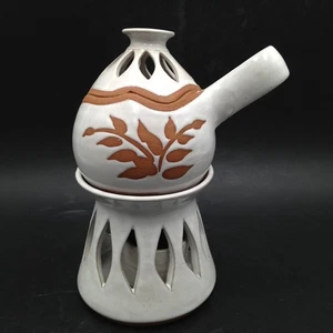 Studio Art Pottery Sam & Mac Candle Warmer White Botanical 4 Pieces - Imagen 1 de 12