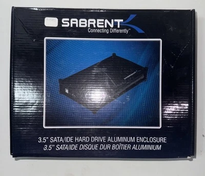 Sabrent ECS-STU35K SATA IDE Hard Drive Aluminum Enclosure USB No Power Cord - Image 1 of 3