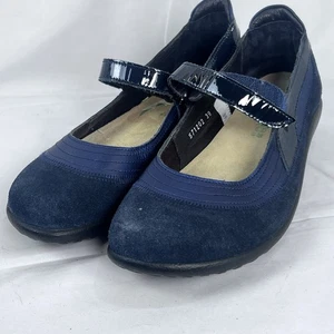 Naot Kirei Mary Jane Casual Blue Patent and Leather Shoes Womens 39 US 8 EUC - Picture 1 of 12