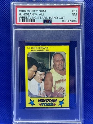 Monty Gum Hulk Hogan Muhamed Ali 1986 #51 PSA 7 WWF RIP Hulkster! Foto 1 de 2