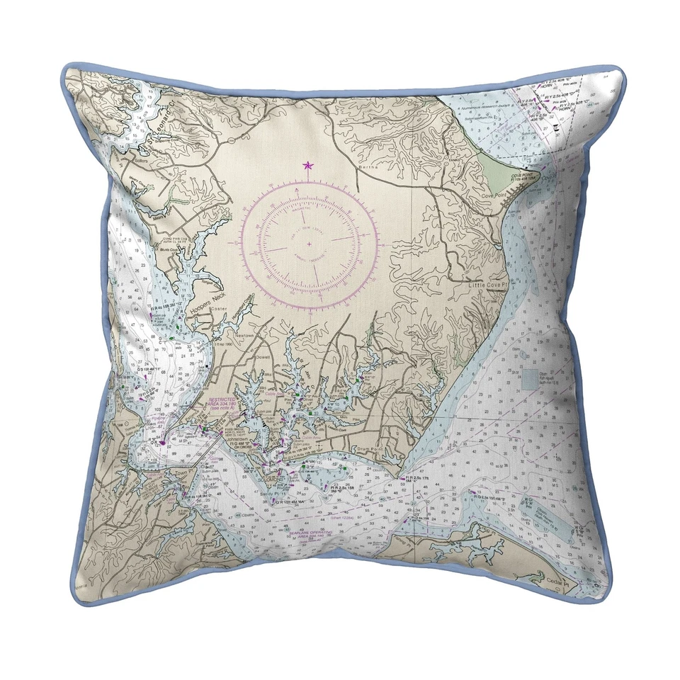 Slomons Island Map Pillow 18x18 – Large Corded Decor Foto 1 de 1