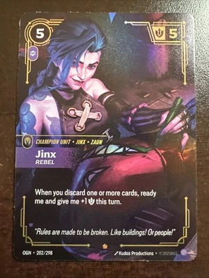 Jinx 202/298 Epic NM Riftbound TCG Origins English NM - Image 1 of 4