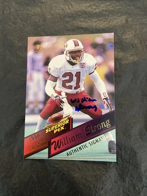William Strong 1995 Superior Pix Autograph #58 /6500 North Carolina St. Wolfpack - Image 1 of 2