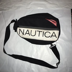 Nautica Blue/White Waist Belt Bag Fanny Pack Cross Body Adjustable Straps - Picture 1 of 3