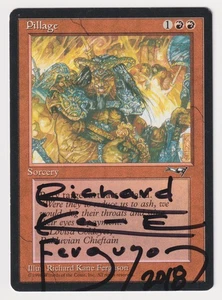Signed Pillage MP Alliances Artist Richard Kane Ferguson 1996 MTG Magic Vintage! - Picture 1 of 2
