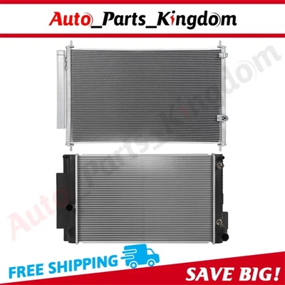 Kit de refrigeración de radiador y condensador de CA de aluminio para 2008 2009-2015 Scion xB 2,4 L Foto 1 de 4