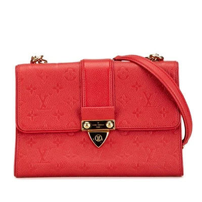 Autenticado Louis Vuitton Monograma Empreinte Saint Sulpice BB Rojo Foto 1 de 4